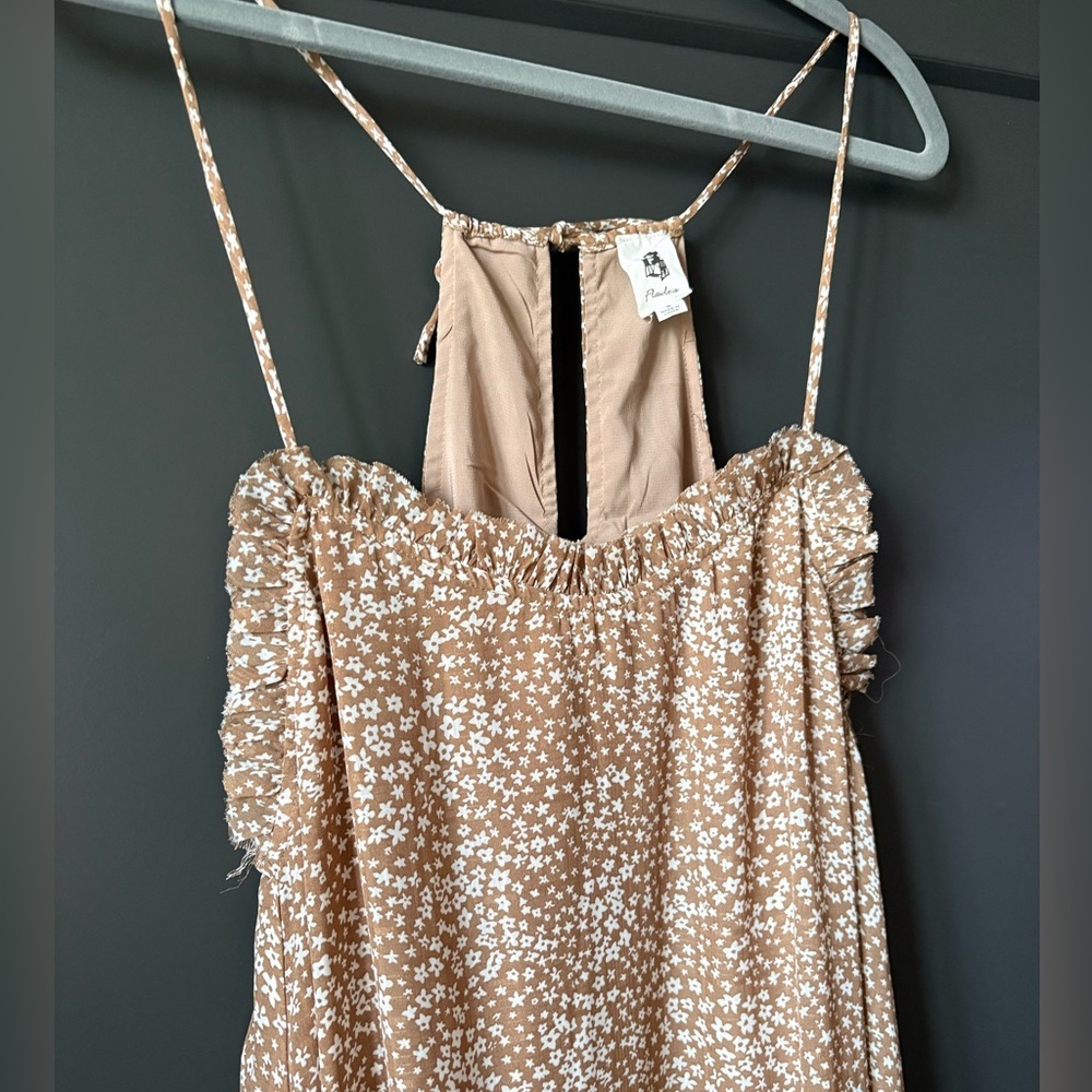 Flawless Brown and White Floral Maxi Dress - Picture 3 of 7